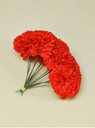 Plush Dolls & Toys - Red 7" Short Stem Carnations