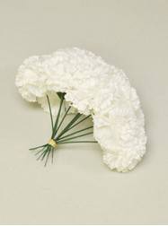 Plush Dolls & Toys - White 7" Short Stem Carnations