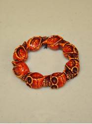 Wooden Skull Halloween Bracelet