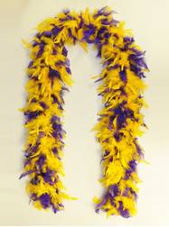 Feather Boa Purple & Gold Mix