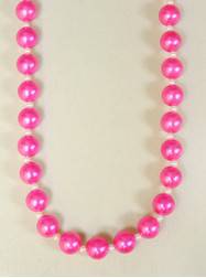 Handstrung Beads - Hot Pink Pearl Bead