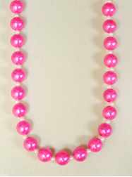 Handstrung Beads - Hot Pink Pearl Bead