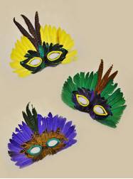 Feather Mask MASK ASST 5015