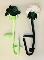 Irish Themes - Green & White Plush Roses