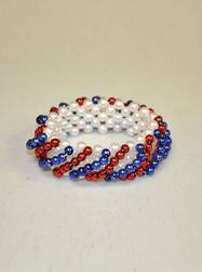 Patriotic - Red, White & Blue Swirl Bracelet