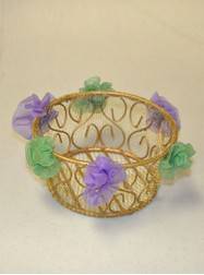 Decorations - Gauze Mesh Mardi Gras Bowl