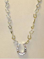 Western Theme - Silver Horseshoe Bead