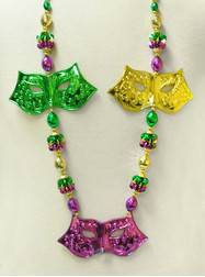 Mardi Gras Themed Mardi Gras Mask Handstrung Bead