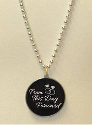 "From This Day Forward " Decal Bead in Silver