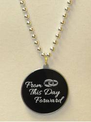 "From This Day Forward " Decal Bead in Silver