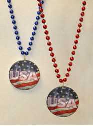 Poly-Resin Patriotic USA Bead