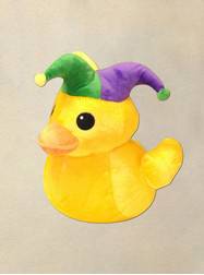 8" Duck Mardi Gras Plush