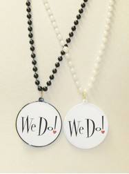 "We Do!" Decal Bead in Black and White