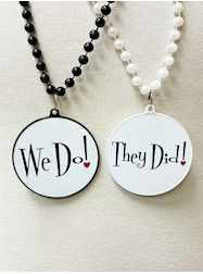 "We Do!" Decal Bead in Black and White