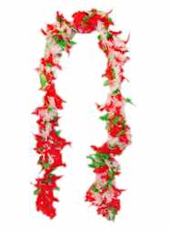 Feather Boa Red, White and Green Light Weight