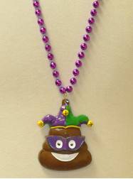 36" 10MM Purple Emoji Poop Jester