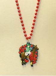 36" 10MM Red Racehorse and Jockey