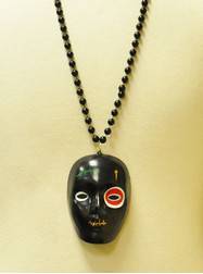 36" 12MM Black Man Handstrung Voodoo Mask