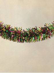 7" X 9 Thick Foil Purple, Green and Gold Garland