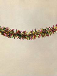 3" X 9 Purple, Green and Gold Foil Garland