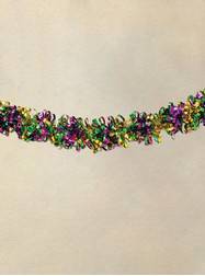 4" X 9 Purple, Green and Gold Loop Garland