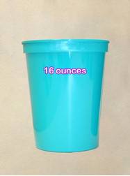 Plastic Cups 16 Ounce Turquoise Cup