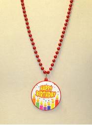 33" 7.5MM Red Happy Birthday Decal Bead
