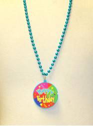 33" 7.5MM Blue Happy Birthday Decal Bead