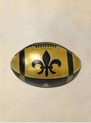 Plush Dolls & Toys - 6" Vinyl Fleur De Lis Black & Gold Football