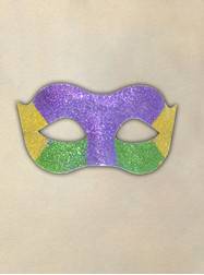 Purple, Green & Gold Glitter Mask