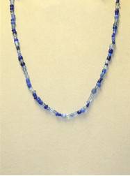 Handstrung Mixed Blue Glass Beads