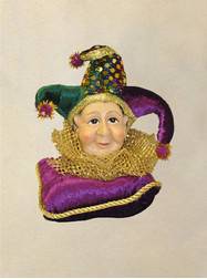 4" Mardi Gras Jester Ornament