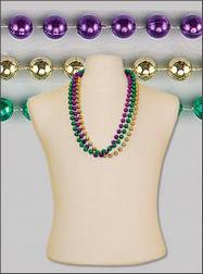 33" 12mm Round Metallic Purple, Green & Gold