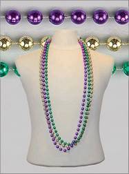 48" 10mm Round Metallic Purple, Green & Gold