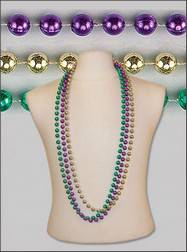 48" 12mm Round Metallic Purple, Green & Gold