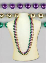 48" 14mm Round Metallic Purple, Green & Gold