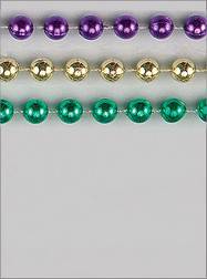 60" 22mm Round Metallic Purple, Green & Gold