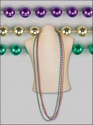 72" 10mm Round Metallic Purple, Green & Gold
