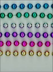 42" 8mm Round Metallic Assorted Colors