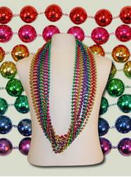 48" 10mm Round Metallic Rainbow Assorted