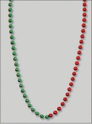 48" 10mm Round Metallic Red, White & Green Section