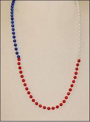 33" 7mm Round Metallic Red, White & Blue Section