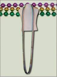 120" 12mm Round Metallic Purple, Green & Gold