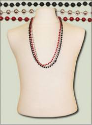 33" 7mm Round Metallic Red, Black and Silver