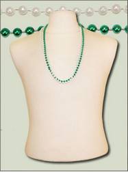 33" 7mm Round Metallic Green & White
