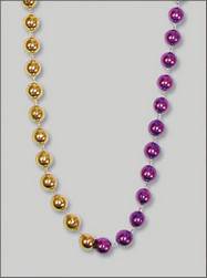48" 10mm Round Metallic Purple and Gold