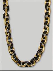 33" Chain Black & Gold