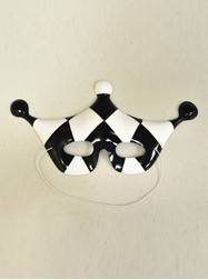 Mardi Gras Black and White  Mask SA-315B