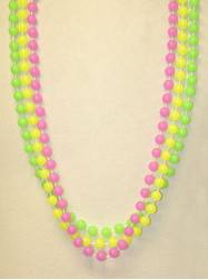 42" 12MM Glow In The Dark Mardi Gras Beads