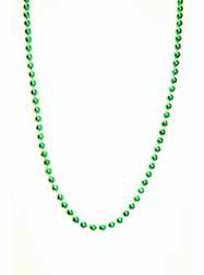 42" 7mm Round Metallic Green Beads - DOZEN - 12 PI